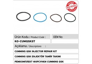 Cummins QSK Enjektör Tamir Takımı